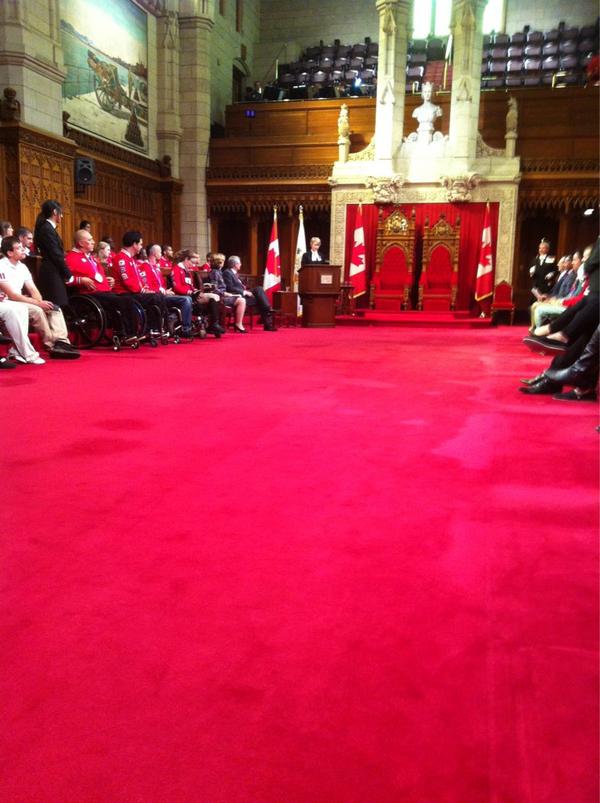 Just before receiving our diamond jubilee medals from PM Harper. #Canada