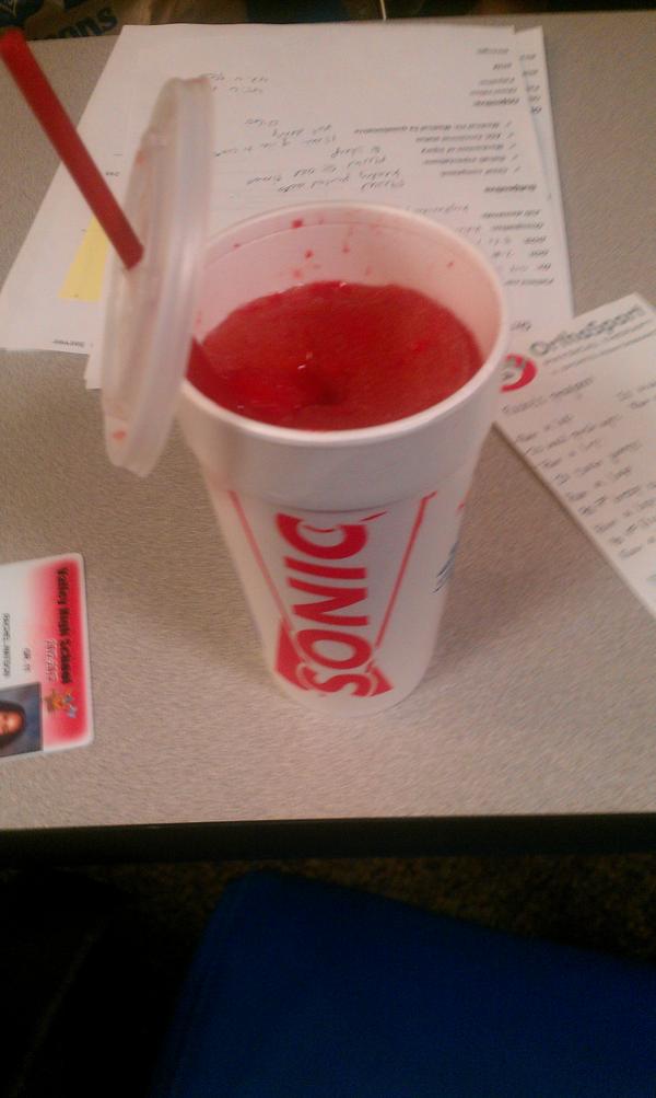 rachel_necolee's tweet photo. My pysical therapist >
Got me sonic cause I worked hard and #gotworkdone! http://t.co/8OfnKd9d
