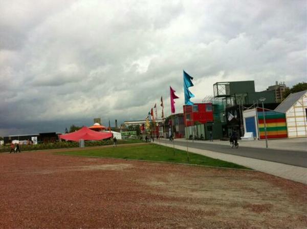 Het #Tussenstation van #SpoorzoneDelft doet inspiratie op op het open lab terrein bij #g3c conferentie in Groningen.
