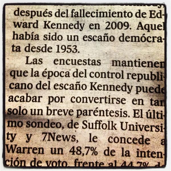 Welles4Warren's tweet image. Reading about @elizabethforma positive poll results in #españa #elpais #studyabroadsolutions @morganwarners