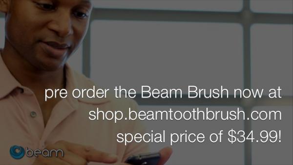 BeamBenefits's tweet image. Pre-orders of the Beam Brush are going great...and only $34.99 right now!  Grab one today. #digitaloralcare #brushsmart