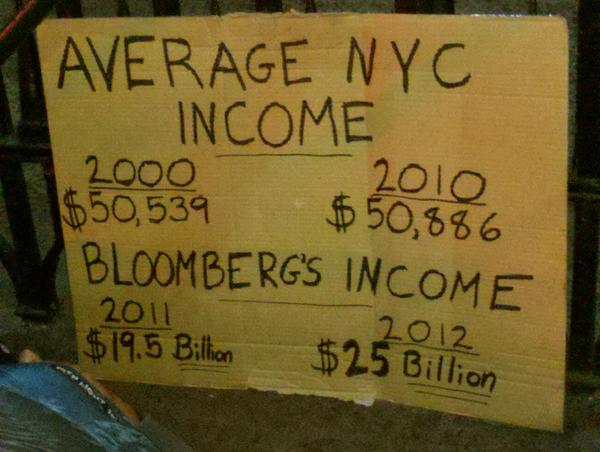 StopMotionsolo's tweet image. Bloomberg's salary compared to average NYC worker's salary @occupytrinity #ows