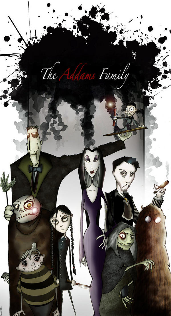 DemonArtChie's tweet image. @WednesdayAd RT for this drawing by Julien LOko ? ;) #AddamsFamily