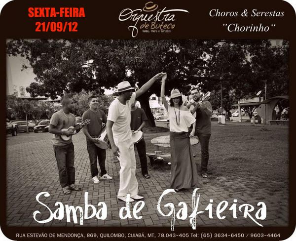 Hoje tem " Samba de Gafieira " no <a href="/choroseserestas/">Choros e Serestas</a>... Salve!