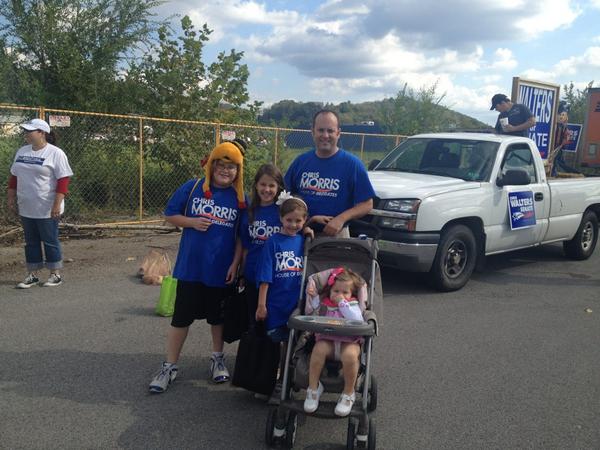 The Morris family is enjoying the Dunbar Fall Fest Parade! #wv12 #polwv #wvp
