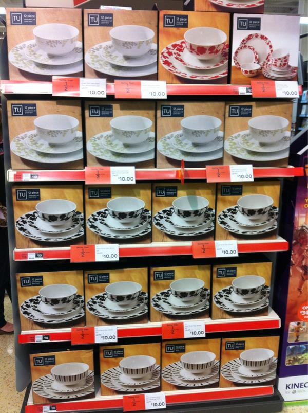 FakeTimKang's tweet photo. Filming episode 100 of #TheMentalList 

Here's a photo of some plates and bowls in Sainburys. http://t.co/PXtKDWkm