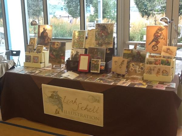 abundantsink's tweet photo. @leahschell is set up and ready to roll at Portobello West, Creekside, Olympic Village http://t.co/ryRQtz2U