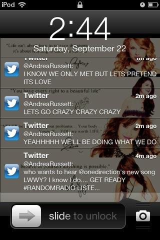 sydneysleroux's tweet image. Well @andrearussett got excited for Live While Were Young haha(: only on #randomradio