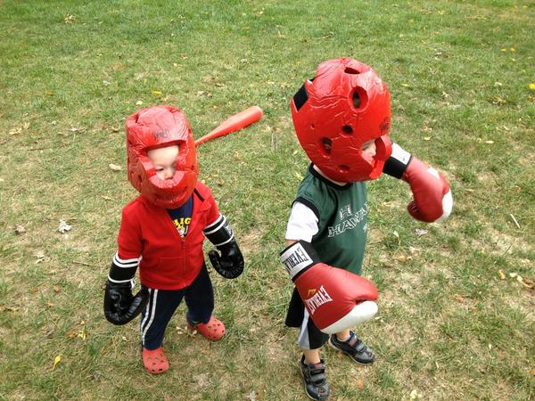 jonjackson's tweet image. Yes, I got them head gear. #boxingdad