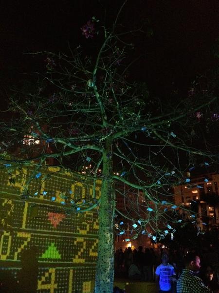 digitalvic's tweet image. The Los Angeles Art Collective's Money Grows On Trees installation:  Pershing Square Downtown Los Angeles