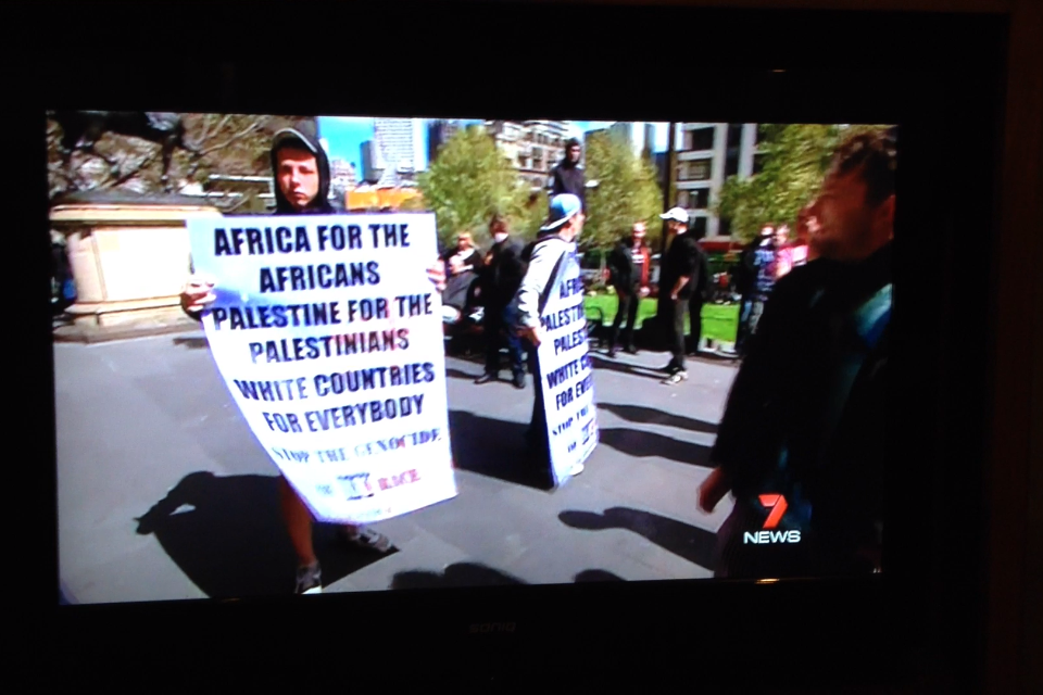 White Genocide Protest in Australia Advertized on TV