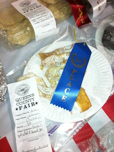 MichBonko's tweet photo. Yay! 1st place polish dessert @queenscountyfarm http://t.co/f81oA01O