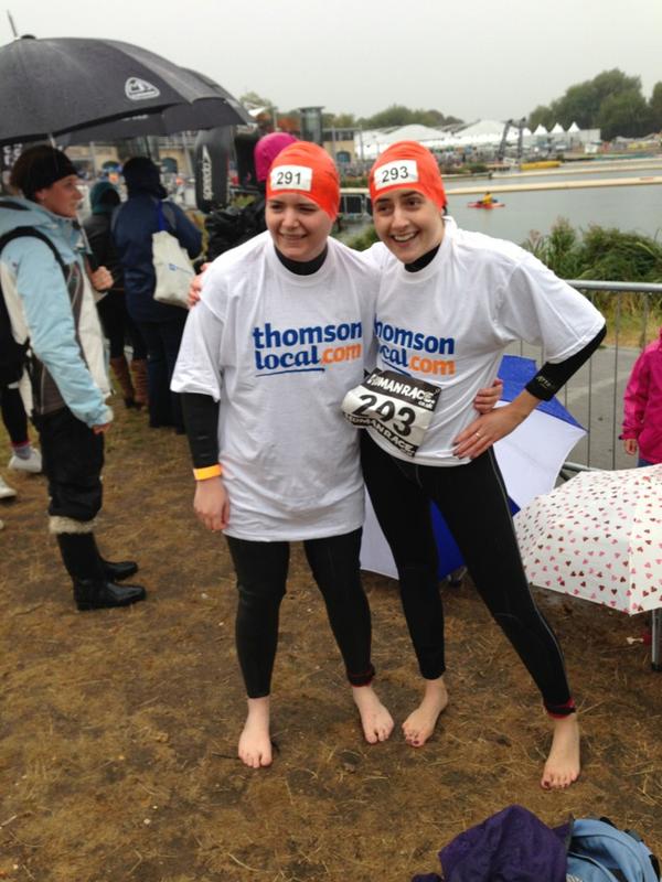 hollytaylor1984's tweet photo. @Thomson_Local myself and Kim @ our triathlon!! #etondorney #promotingthebrand http://t.co/LOKB4jP4