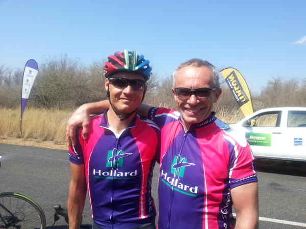 Riding the Change a Life charity cycle tour with my new riding partner Robbie Hunter