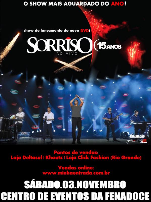 RMProducoesreal's tweet photo. Dia 03|Nov, @SorrisoMaroto, show do DVD 15 anos! Centro de Eventos da Fenadoce - Pelotas|RS. http://t.co/EUH9mFH0