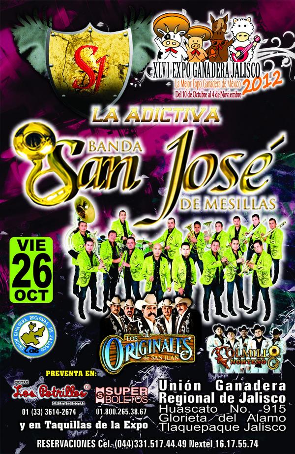 originalesdsj's tweet photo. NOS VEMOS ESTE 26 DE OCTUBRE EXPO GANADERA GUADALAJARA CON @LA_ADICTIVA @ClaudioAlcaraz Y @chuyoriginales http://t.co/QmMtLIUm