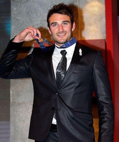 AFL's tweet photo. Jobe Watson. The 2012 #Brownlow Medalist. http://t.co/QPnOiLNQ