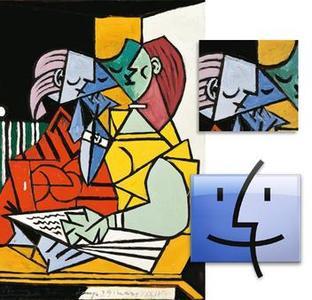 DjChiamaItalia's tweet photo. per introdurre la mezz'ora su Picasso una curiosità! 
L'icona del Finder dei computer Apple è ispirata ad un suo quadro http://t.co/h2jZoEmT