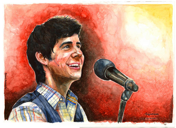 squamosa's tweet photo. My life's been busy, yet I still find spare time to draw watercolor portrait :) @DavidArchie miss u as always ;) http://t.co/pyhphmwh
