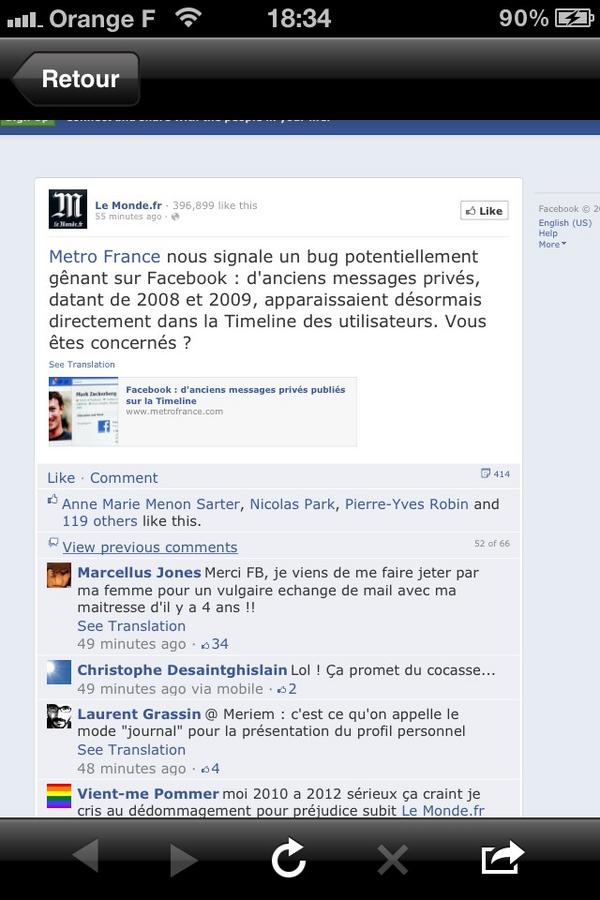 ___Aissa's tweet image. Les 1ères conséquences du #BugFacebook : un mec se fait jeter par sa femme à cause de ses échanges avec sa maîtresse