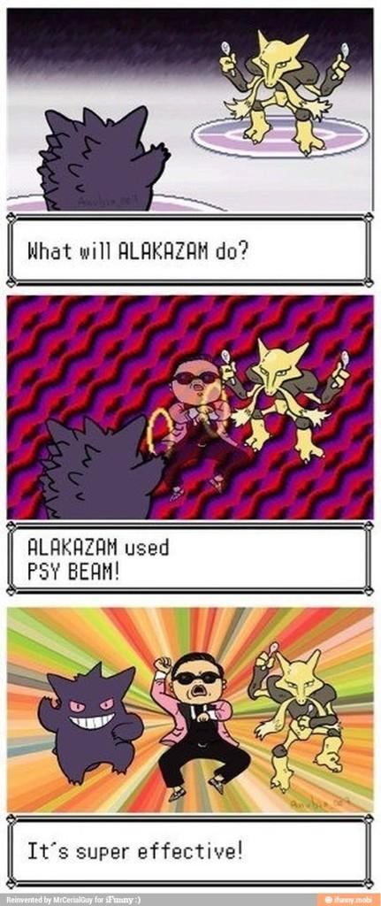 AmbrooLuv's tweet image. Hahaha. #PokemonHumor #Psy