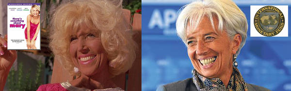 drubio72's tweet photo. Para mi son iguales! La vieja de "Loco por Mary" y Christine Lagarde del FMI. Listo, me lo saqué de encima. http://t.co/86dF8etp