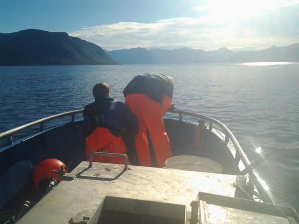 Eirik og Anders haler line i håp om pigghå fangst