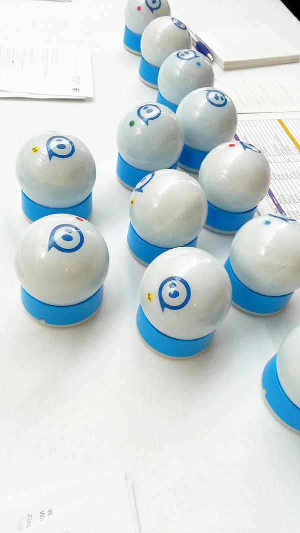 attshape's tweet image. Breakfast is served and developers are picking up #Sphero balls to use during the #SpeechAPI session