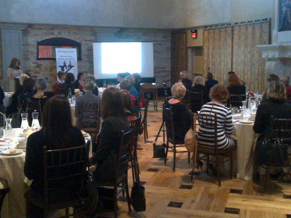 Our WLX luncheon is underway at the gorgeous @HaciendaSarria w @570news @lisadrewradio and Maria from @nomorelandmines.