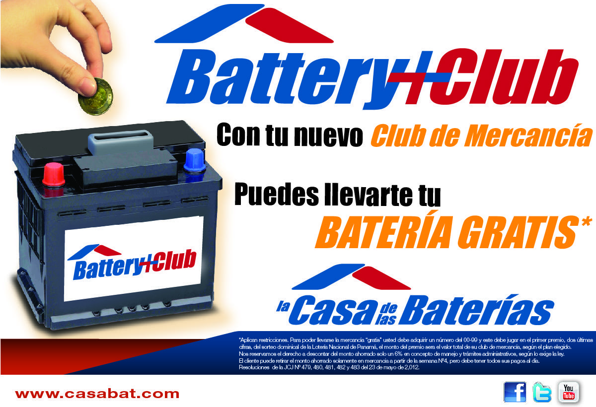excursionismo baño traductor La Casa de las Baterías Panamá on Twitter: "Ahora en la casa de las # baterías podrás llevarte tu #batería hasta #gratis con el nuevo  #ClubDeMercancía #Panamá. http://t.co/lB05jJSZ" / Twitter