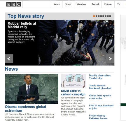 La prensa internacional recoge la protesta del 25-S en Madrid 