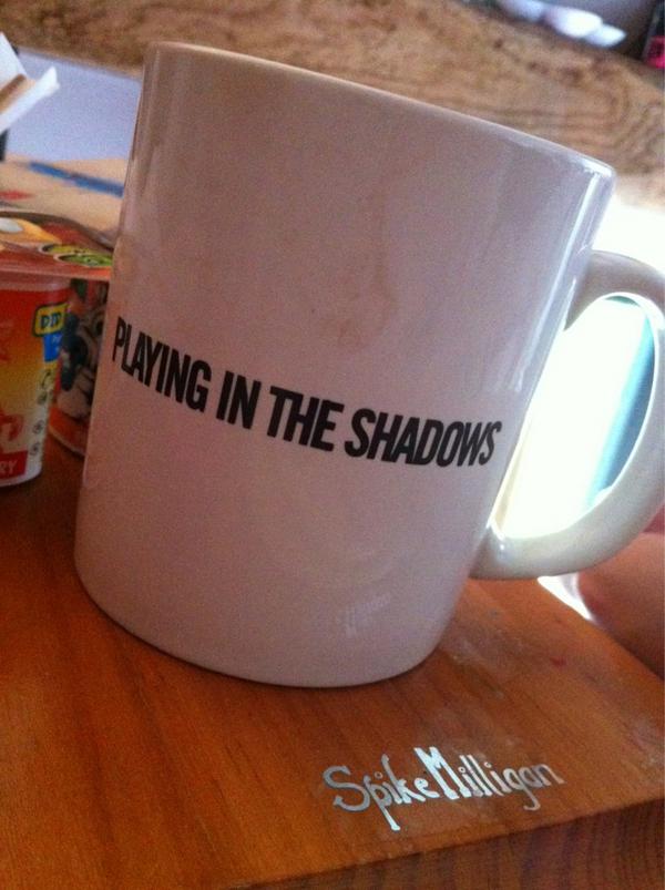 LibbyMcfly's tweet image. Hot chocolate in my @example mug is a great wake up! #playingintheshadows