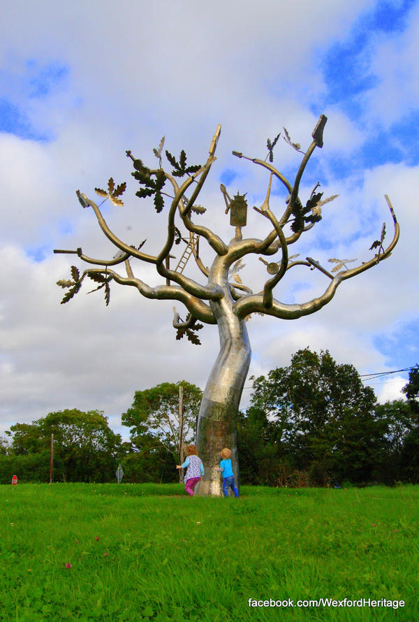 Silver Tree. A roadside sculpture along the New Ross to Enniscorthy road.
