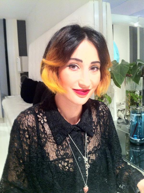 Delicate English beauty with her hair on fire