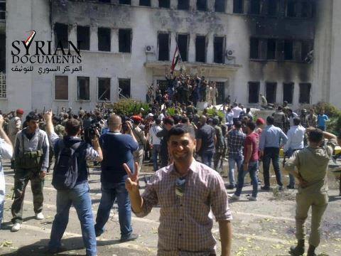SeanOConery's tweet photo. Syrian Headquarters is safe, nearly without damages #syria #ksa #uae #egypt #usa #سوريا http://t.co/E4kIE7ad