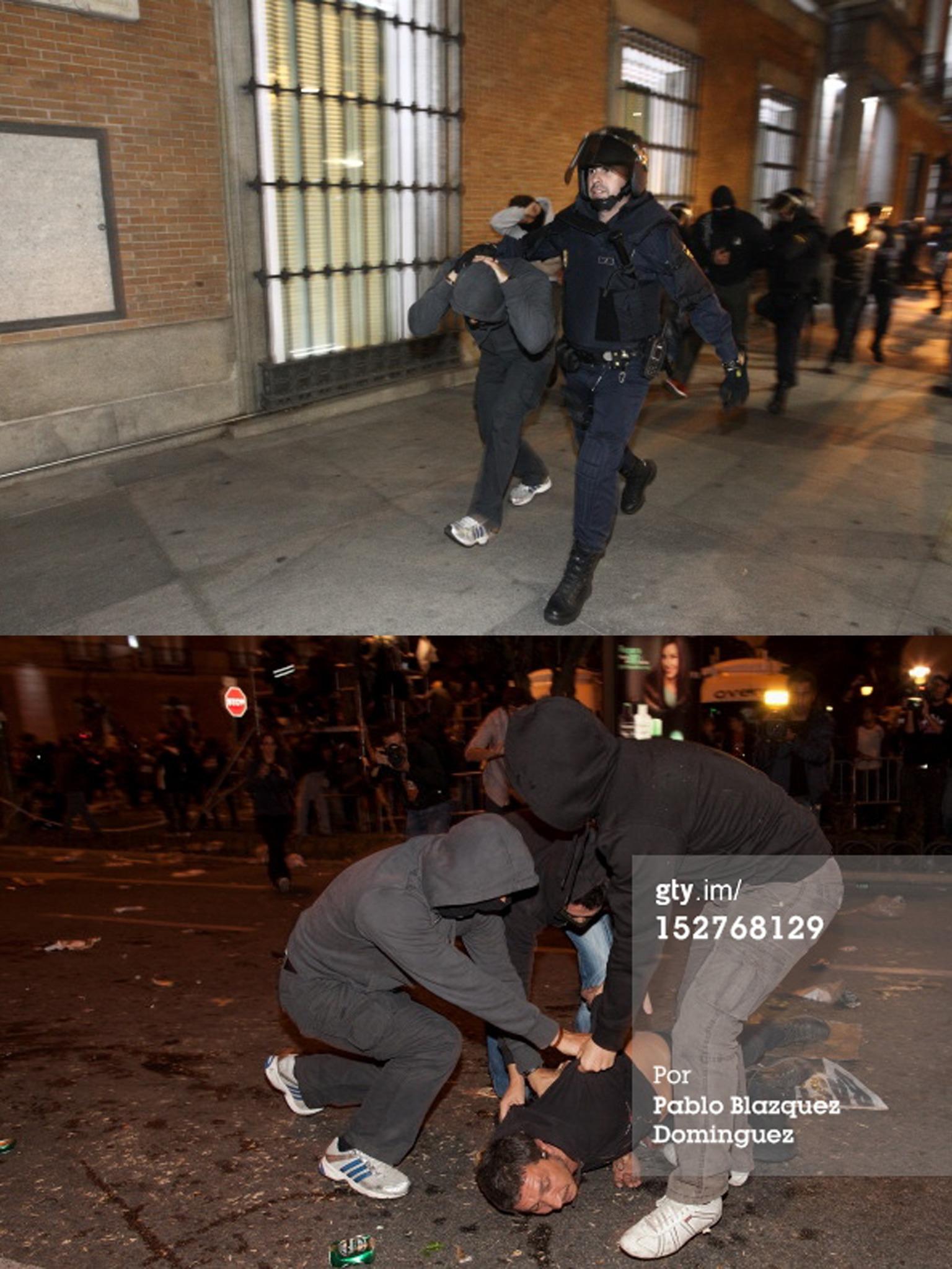 detenido deteniendo.... #25s #Infiltrados25s @LegalSol pic.twitter.com/FuttLXUS