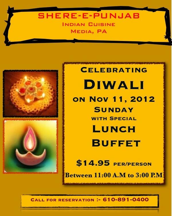 Upcoming Diwali event at Shere-E-Punjab in Media! #shereepunjab #diwali2012