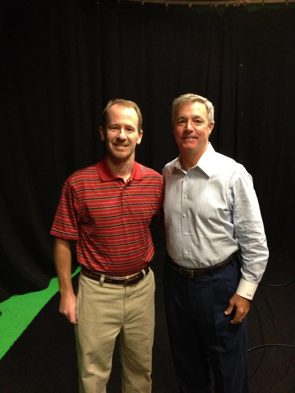 LifeWayKeith's tweet image. Enjoyed meeting Coach @tommy_bowden, interviewing him &amp;amp; hearing him speak in LifeWay chapel today.