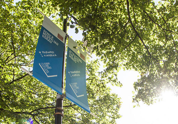 cardiffuni's tweet photo. At last the sun is shining on our @StudentHighSt http://t.co/YgOdKMLG