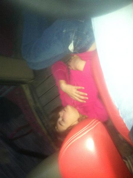 SaathoffNick's tweet photo. Tuckered out passenger.  2nd grade does that to ya! http://t.co/E9eyKvyp