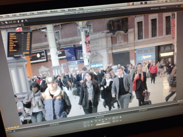A peek at the post for ONE.org 'Lifesaver' campaign shot yesterday at Victoria Station #ONECampaign #fb