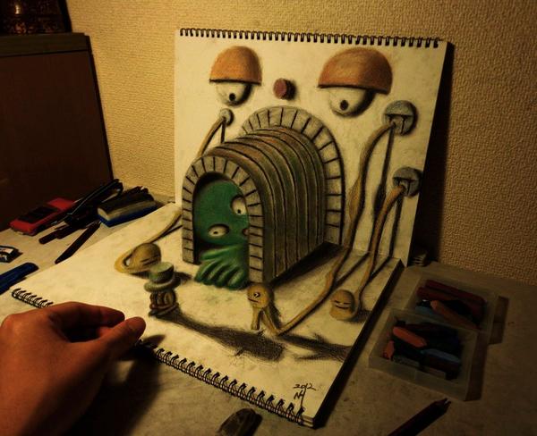 Check out this amazing 3D pencil drawing by Nagai Hideyuki. See the rest here: lmtl.es/Oorx4y