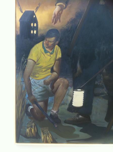 pelesempire's tweet photo. oliver osborne posing for neo rauch! http://t.co/CVjNl80a