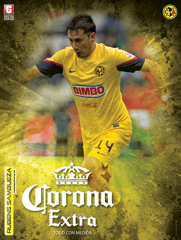 coramericanista's tweet photo. Rubens Sambueza en el póster de tu gaceta Corazón Americanista. ¡Descárgalo! @CF_America #americanistas http://t.co/Sa8NfEt