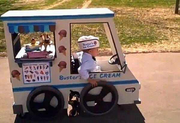 Best costume, made to fit Buster'swheelchair.