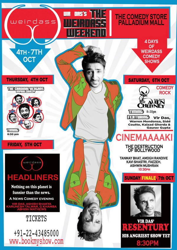 thevirdas's tweet photo. People! Programming for TheWEIRDASSWeekend at TheComedyStore 4-7Oct. Come Spend the weekend with WeirdassComedy &amp; Me! http://t.co/LHPEt4hj