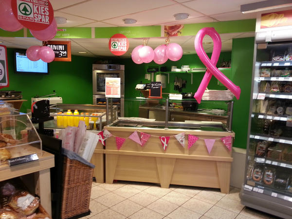 Pinkribbon bij Spar korstanje