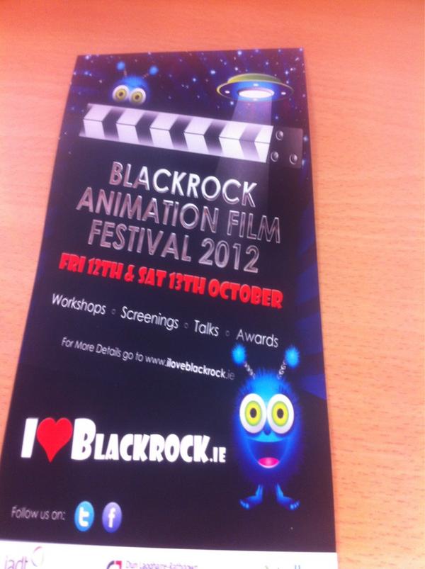 GerDL242's tweet photo. Anybody Want to go to the Blackrock Animation Film Festival? Starts on the 12th of October.Looks pretty cool! #DLMGY1 http://t.co/mXpPnPJ5