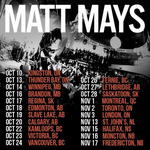 Matt Mays on Twitter "[RT to WIN] One pair of tickets to each of the