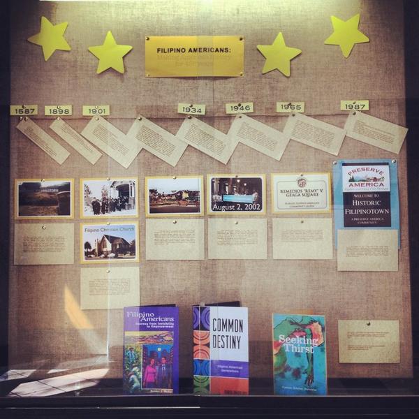 My_HiFi's tweet photo. Part2 #FilipinoAmericanHistoryMonth display- Filipino Americans: Making American History for 425 years. http://t.co/biG2xFEl